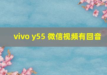 vivo y55 微信视频有回音